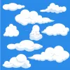 蓝天白云背景素材
