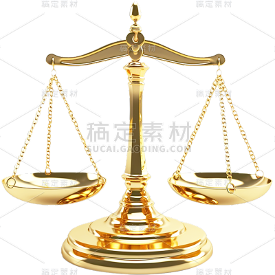 金色天平立体感贴纸