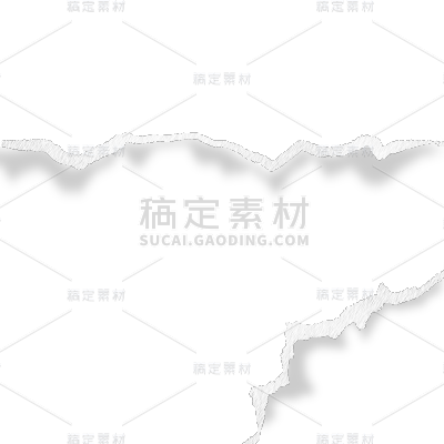 特效白色撕纸边缘元素素材