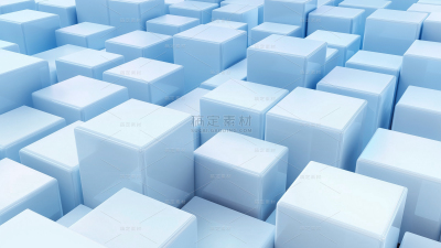 	 常规通用白色立方体三维背景