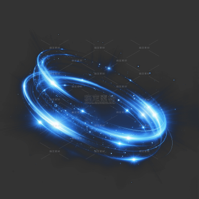 特效系列科技感蓝色旋转光圈光点