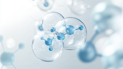 常规医疗系列通用简约分子漂浮背景素材