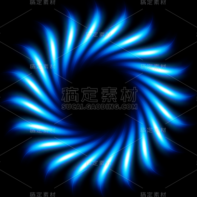 通用圆形光圈特效光效漩涡式贴纸元素素材