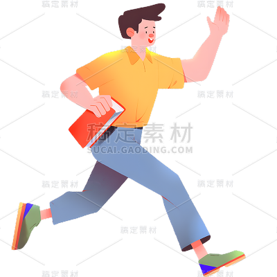 通用手绘插画求职人物职场单人人物贴纸