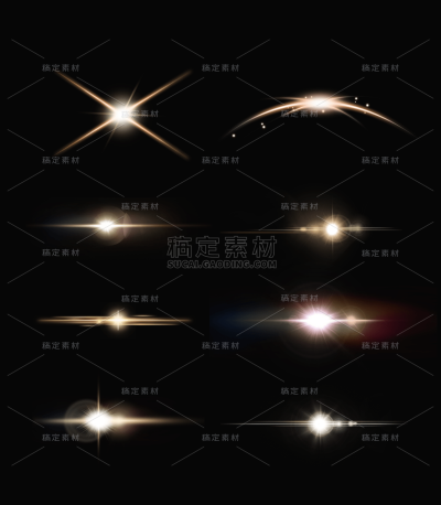 2309SC-素材组合-光线光效元素贴纸