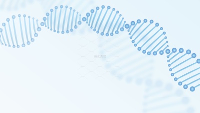 科技风系列蓝色写实双螺旋DNA结构背景（td）