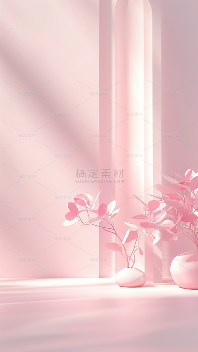 背景通用粉色室内场景背景图片素材
