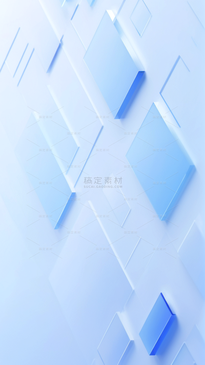 科技风系列立体感蓝色方块背景