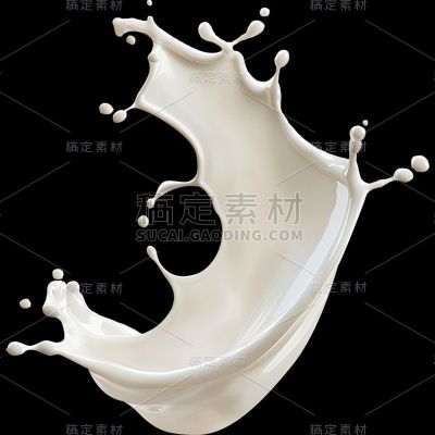 特效通用白色牛奶奶质液体元素素材