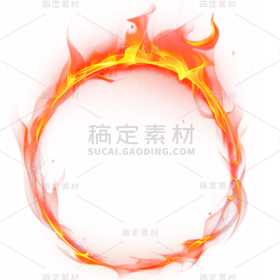 特效通用红色环形火焰元素素材