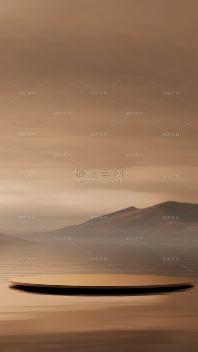 背景系列写实水边展台背景