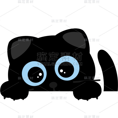 爆款卡通头像猫咪黑猫贴纸