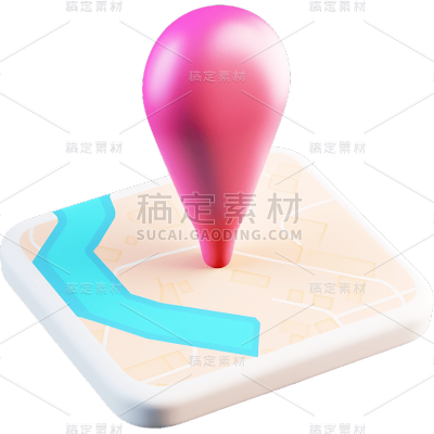 3D立体C4D地标免抠png元素素材