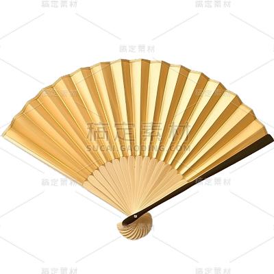中国风通用实景空白扇子元素素材