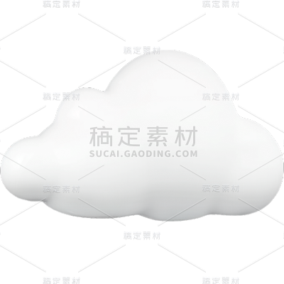 气象系列通用3D单朵云朵贴纸 