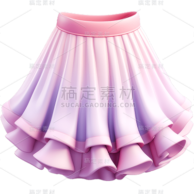 3D立体C4D服饰服装裙子连衣裙半身裙免抠PNG元素素材