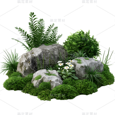 植物通用3D草丛元素素材