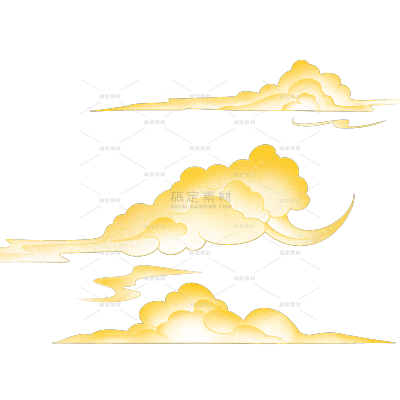 装饰系列古风金粉雾气