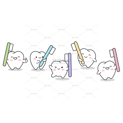 常规通用卡通牙齿组合元素素材