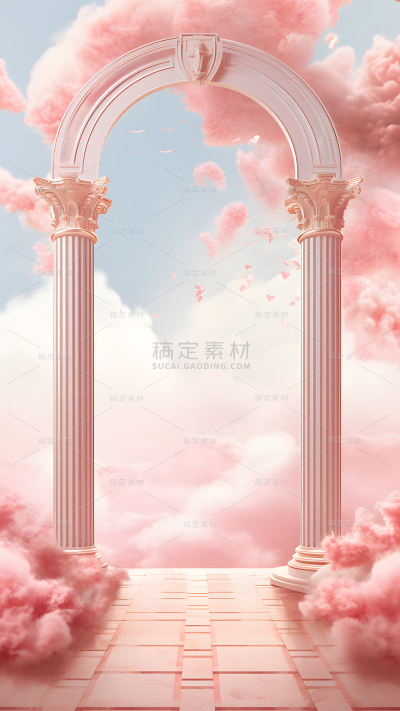 618双十一双11双十二双12电商活动促销梦幻粉色场景背景