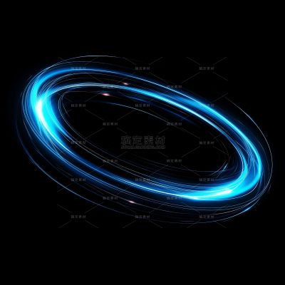 特效系列科技感蓝色光圈光环