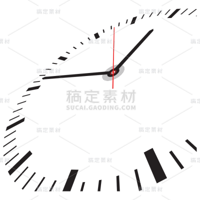 图标系列矢量黑色时钟图标（td）
