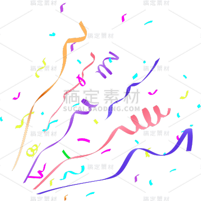 通用插画彩带几何元素