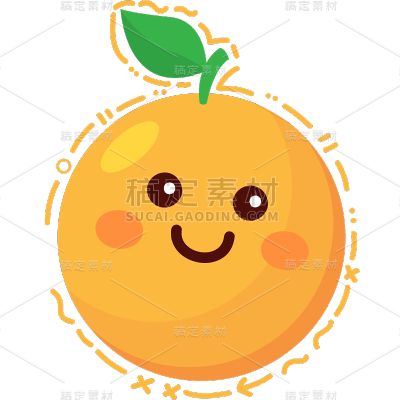 果蔬通用-可爱描边拟人水果元素