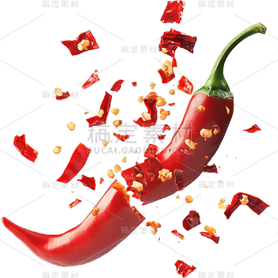 果蔬系列通用写实辣椒碎/辣椒粉元素素材