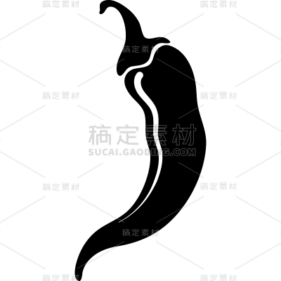 果蔬系列-通用-插画矢量风辣椒图标系列贴纸