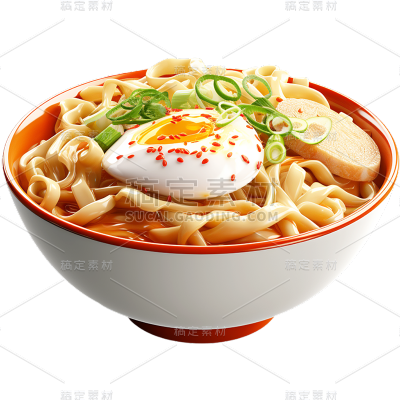中餐饺子汤面食物贴纸