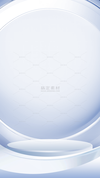常规背景系列科技感立体圆环银白渐变背景