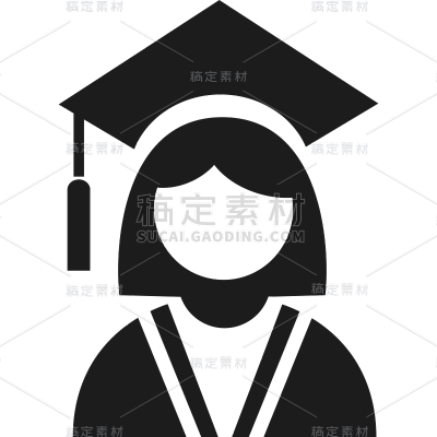 建筑系列通用毕业生图标元素