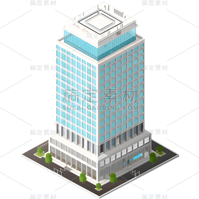 立体3D大楼建筑大厦办公楼元素