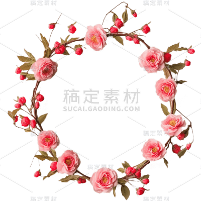 樱花花朵花环