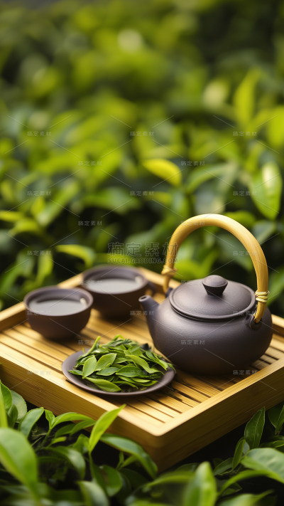 饮品系列室外茶具背景