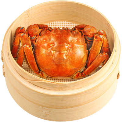 中秋节传统美食实景熟大闸蟹螃蟹元素素材