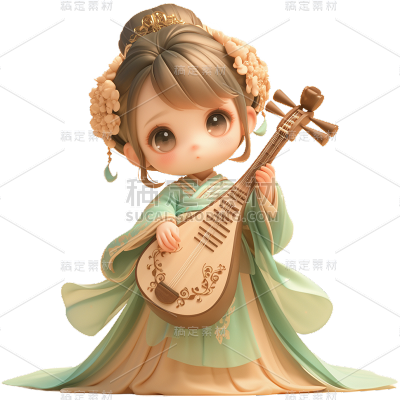 人物系列古风3D可爱美女人物