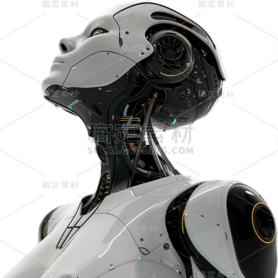 科技风通用3D仿真半身机器人元素素材