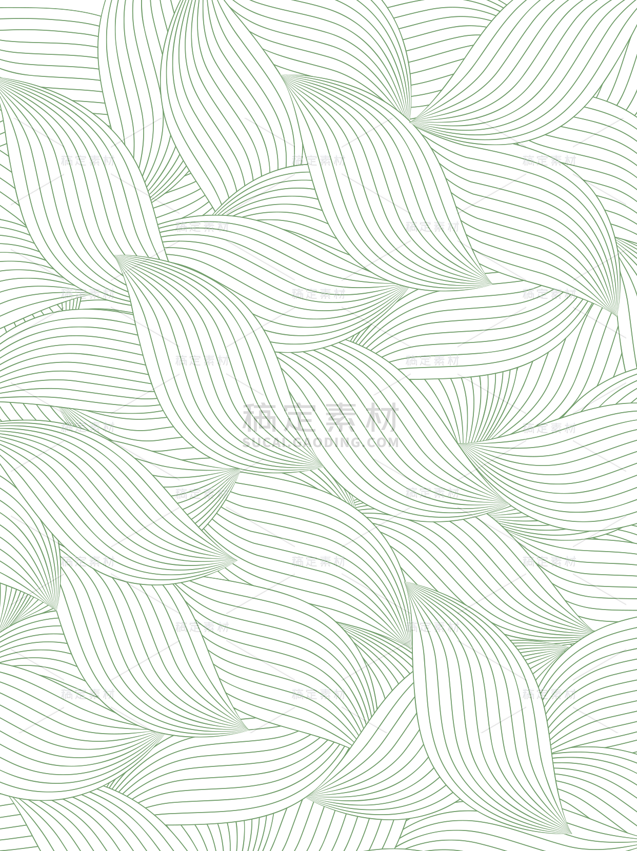 纹理系列扁平插画风植物纹理条纹