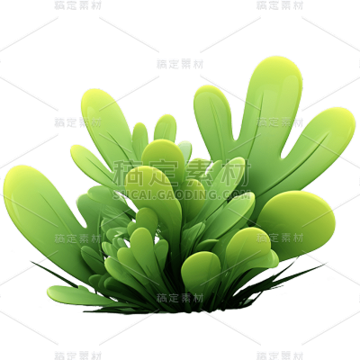 3D风格植物静态贴纸