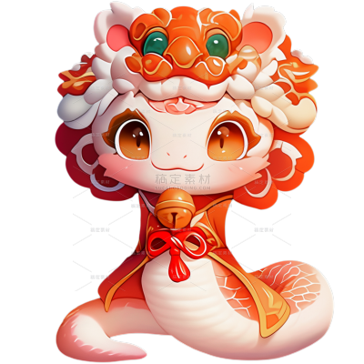 蛇年春节喜庆感蛇IP元素