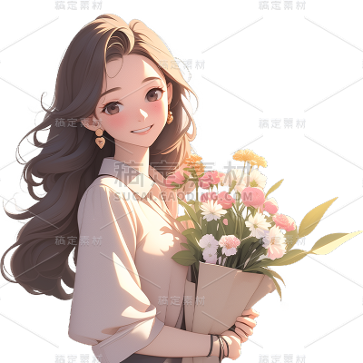 教师节系列动漫单人人物通用元素素材