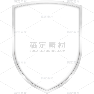 通用边框简约风盾牌半透明玻璃框贴纸元素素材