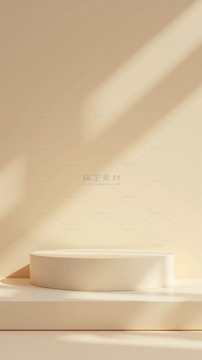 促销系列光影感暖色简约展台背景