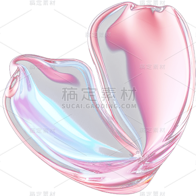 3D立体粉色花瓣贴纸