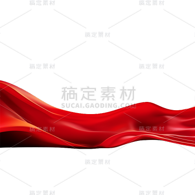 通用红色流动感丝巾围巾丝绸贴纸