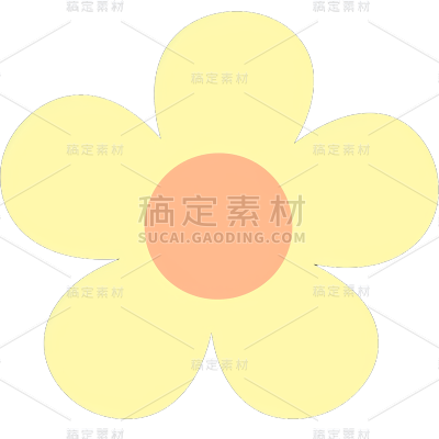 可爱卡通花朵