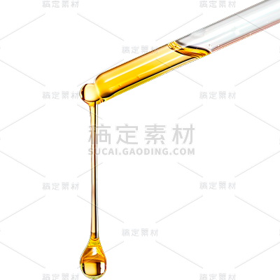 特效通用金色精华水滴元素素材