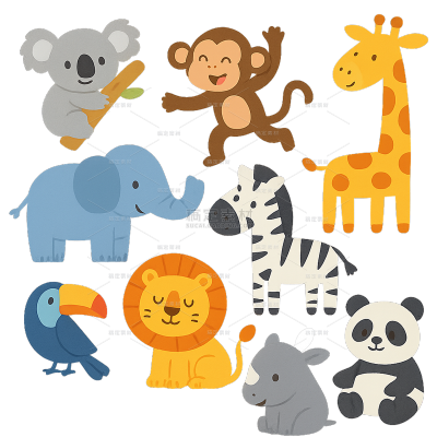 动物系列卡通动1物插画组合（td）